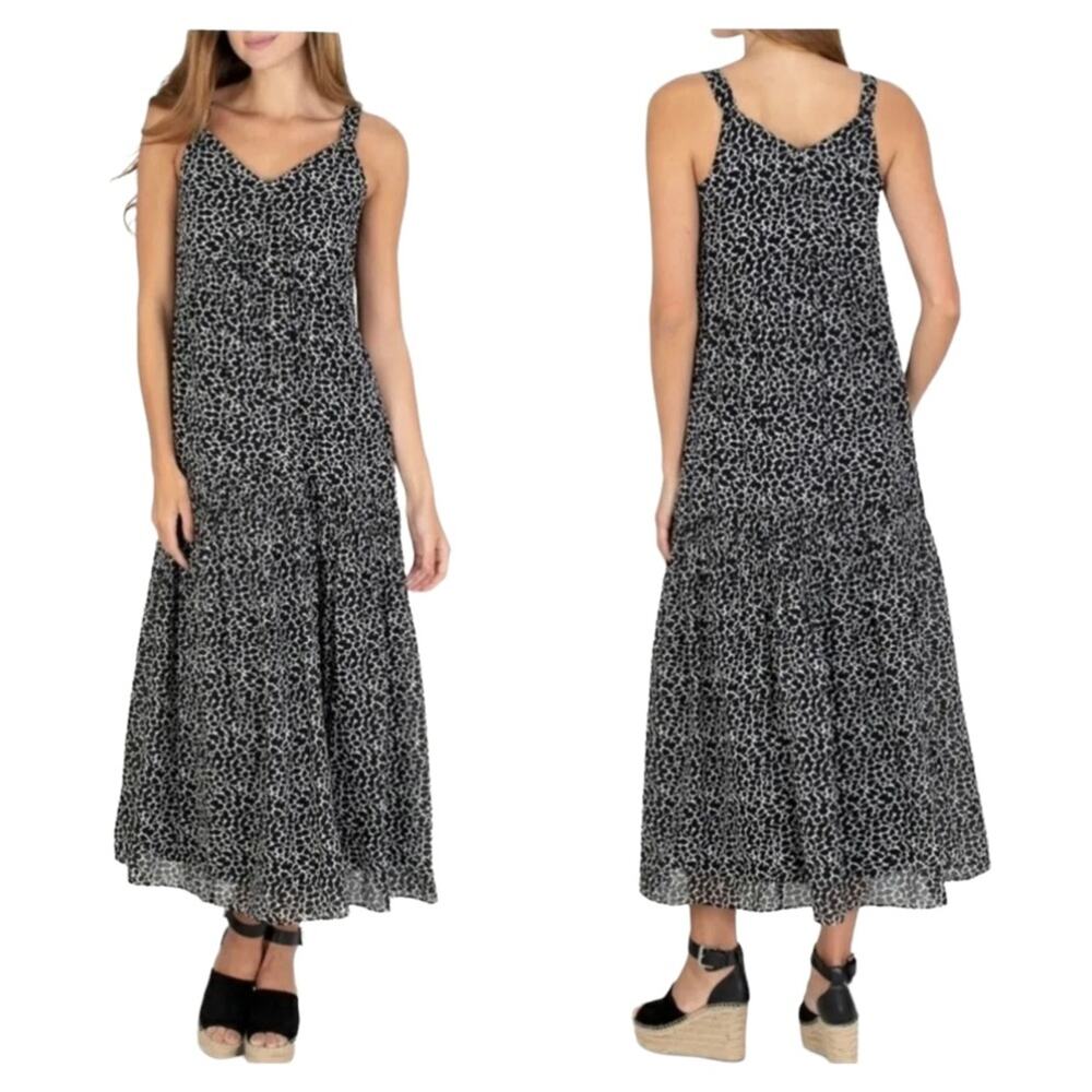 Joie Limited Edition Maxi Dress Sz XL Women’s 100% Cotton India Floral Black NEW